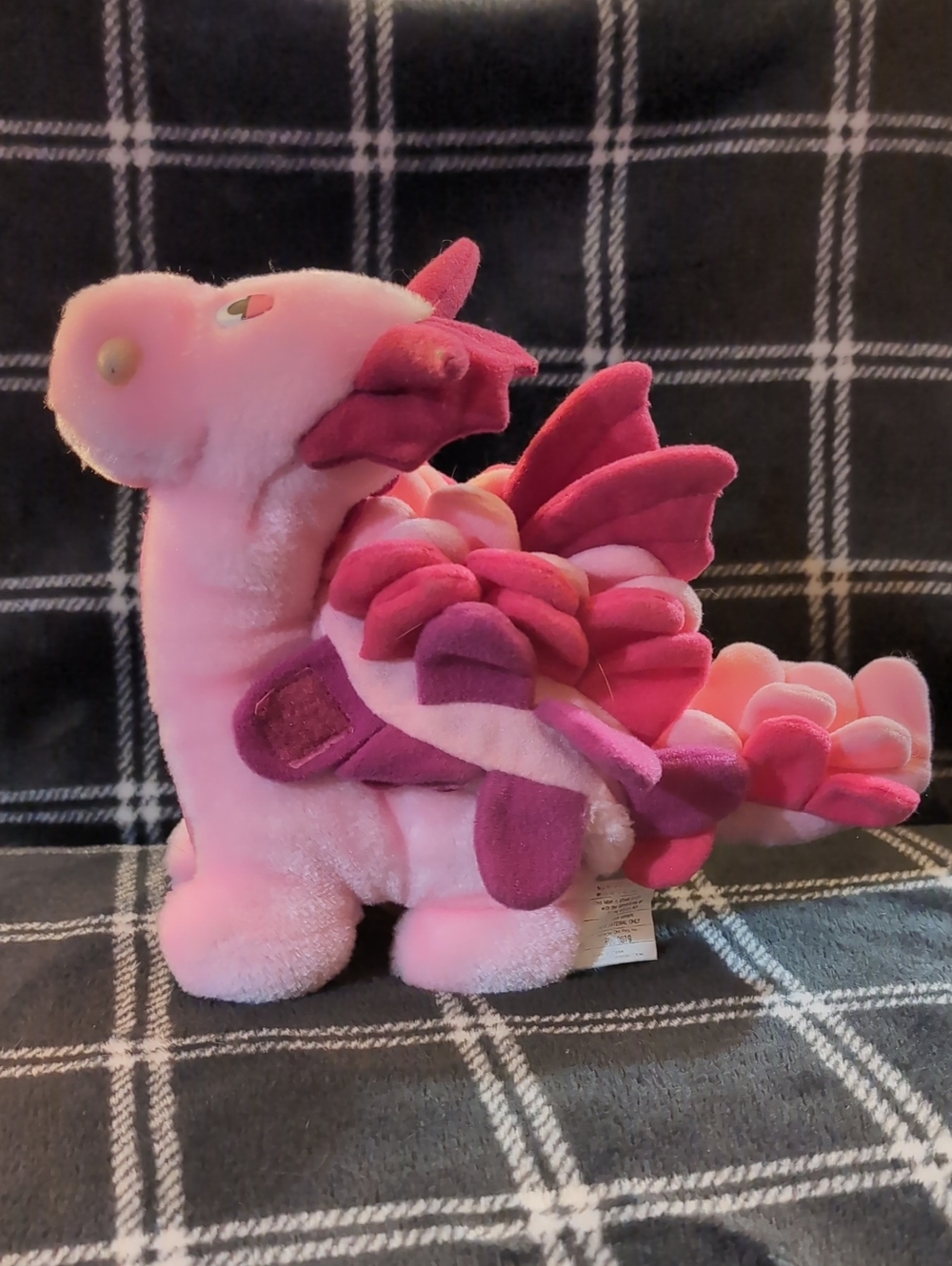 Hasbro Pink and Magenta Plush Dragon Toy